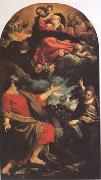 Annibale Carracci The VIrgin Appearing to ST Luke and ST Catherine (mk05) Sweden oil painting artist